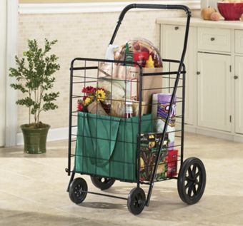 Folding Shopping Cart - BLACK
