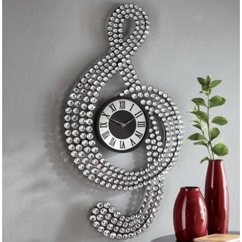 Treble Clef Gem Clock