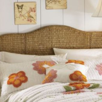 Woven Wicker Headboard - QUEEN