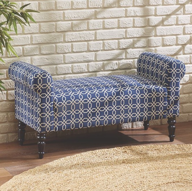 White & Blue Bench