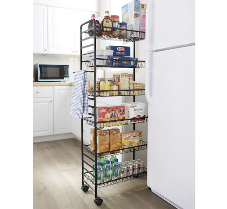 Black Rolling Pantry
