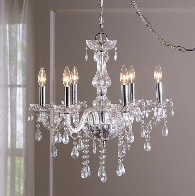 Silver Crystal Hanging Lamp