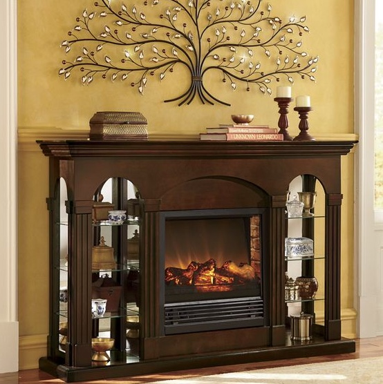 Double Curio Fireplace