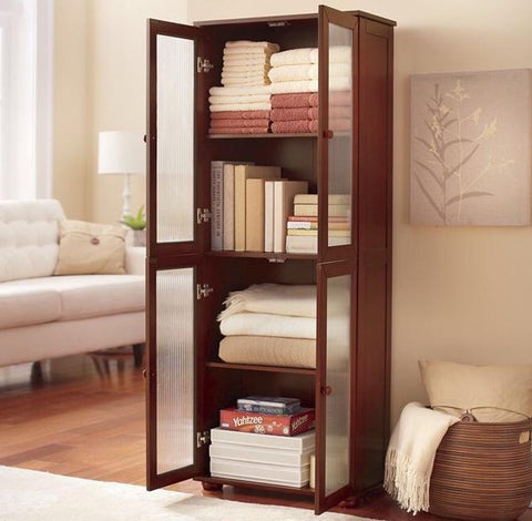 4-Glass Door Cabinet