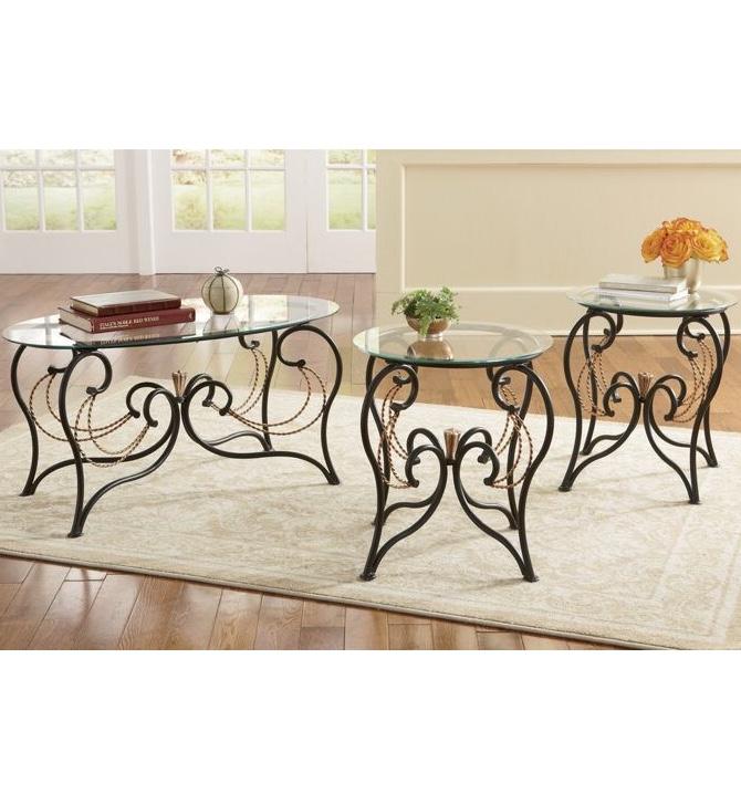 (3) Piece Rope Twist Table Set