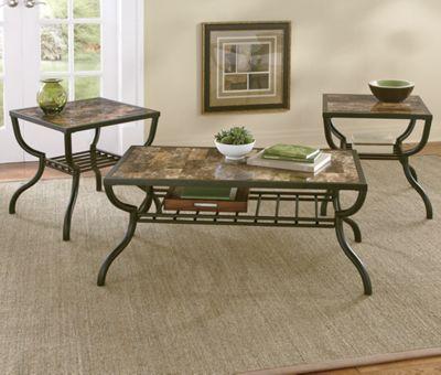 (3) Piece Marble Table Set