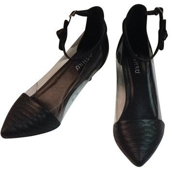 Ashro Sngpre Croc Pump Black Formal Shoes - SIZE - 9.5