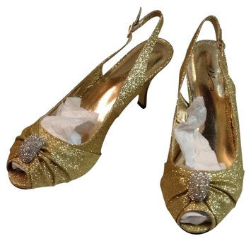 Midnight Velvet Starburst Gold Formal Shoes - SIZE - 11