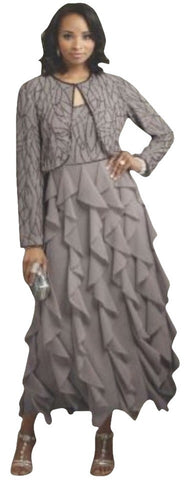 Ashro Silver Shamelle Beaded Maxi Dress