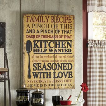 Seasoned with Love Wooden Wall Art