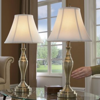 (1) Satin Gold Touch Table Lamps