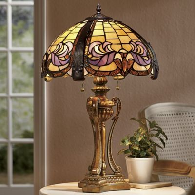 Stained Glass Bronze Table Lamp