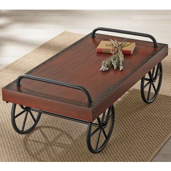 Cocktail Cart Table - RED