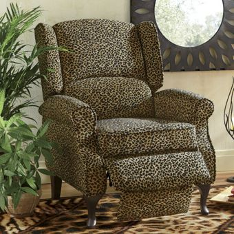 Leopard Wingback Recliner