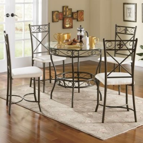 5-Piece Fleur-de-lis Dining Set