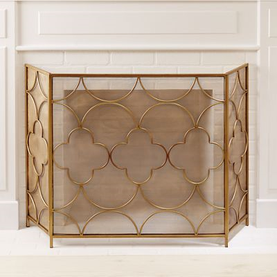 Gold Fireplace Screen