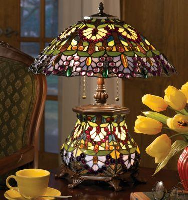 Wisteria Tiffany Stained Glass Lamp