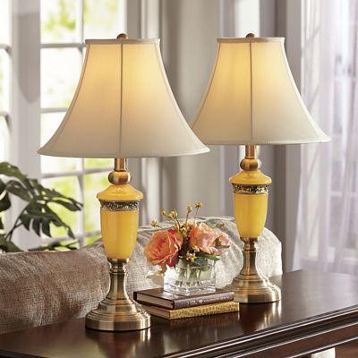 Set of (2) Gold Touch Table Lamps