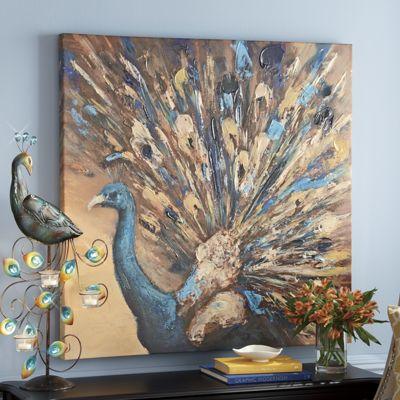 39” Proud Peacock Canvas