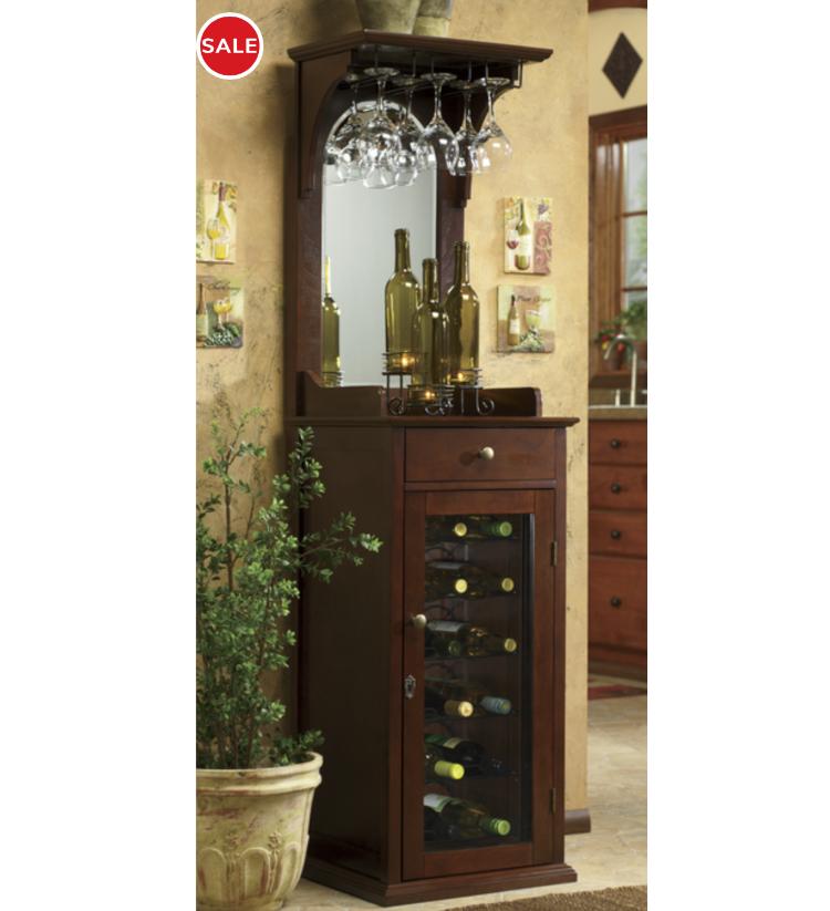 Lockable Wine Cabinet Center
