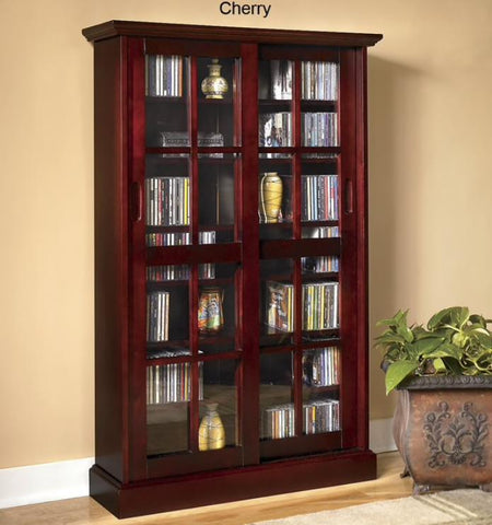 Sliding Glass Media Cabinet