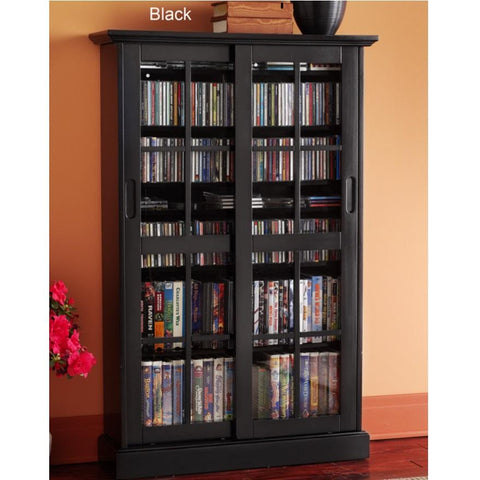 Sliding Glass Media Cabinet