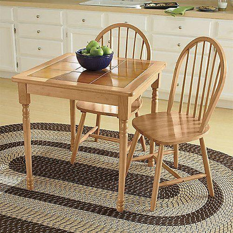 (3) Piece Solid Wood Dining Set