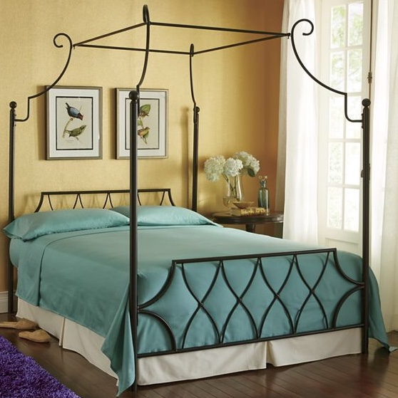 Scrolled Canopy Bed (Full Size)