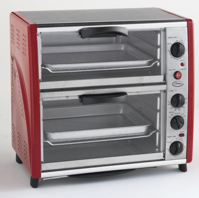 Ginnys Brand Double Decker Toaster Oven - Delicious Red