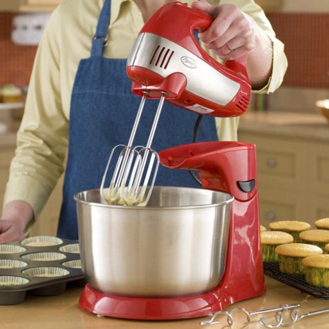 Ginnys 5-Speed Hand/Stand Mixer - RED